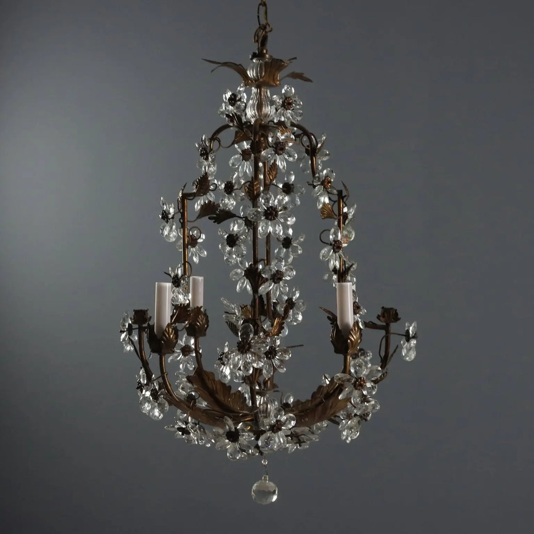 Antique Chandelier Gilded Metal Italy XX Century - Italy, Early XX Century | Antiques | Lighting