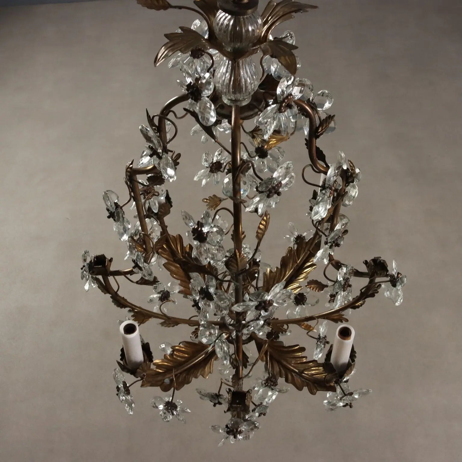 Antique Chandelier Gilded Metal Italy XX Century - Italy, Early XX Century | Antiques | Lighting