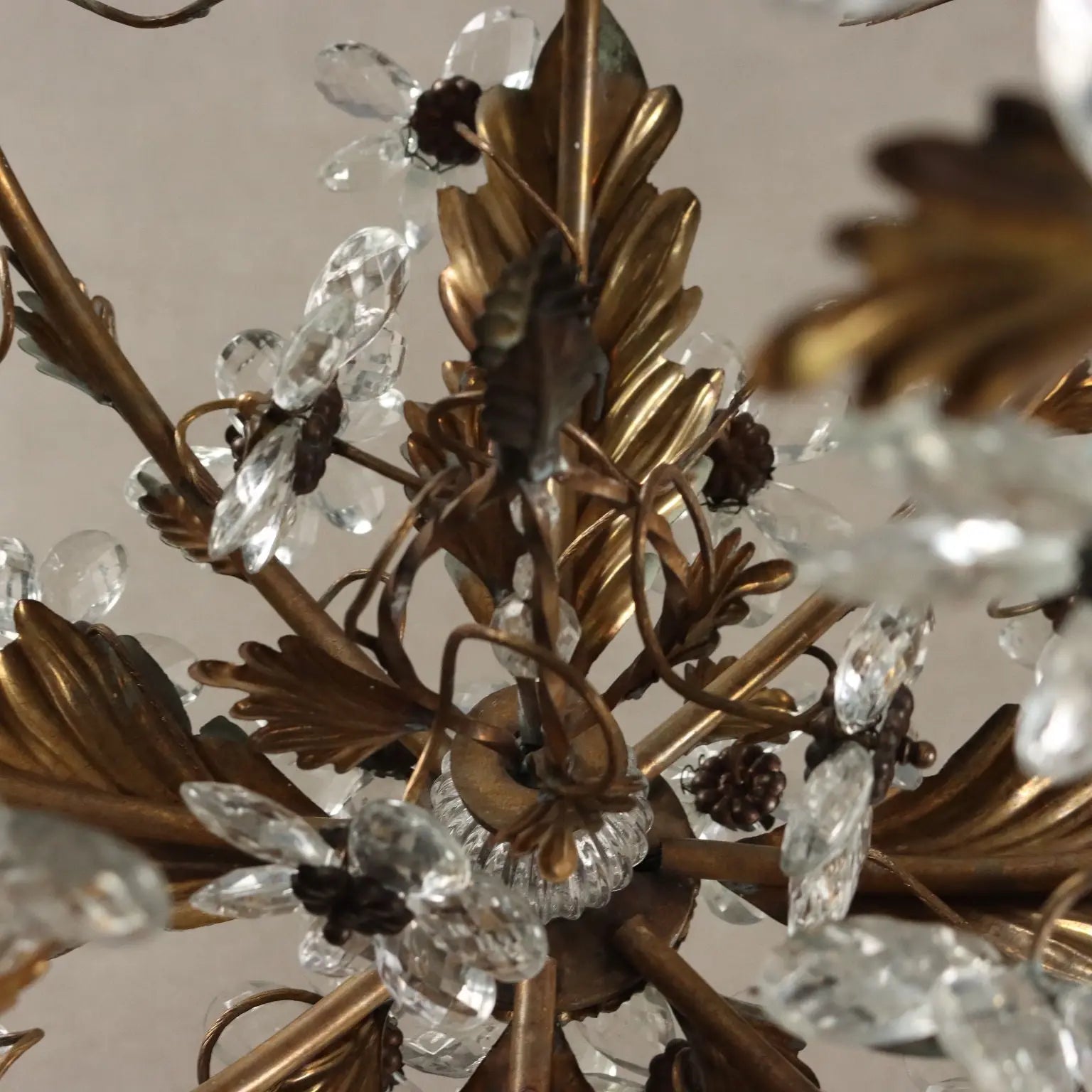 Antique Chandelier Gilded Metal Italy XX Century - Italy, Early XX Century | Antiques | Lighting