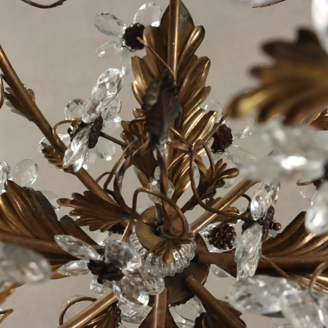 Antique Chandelier Gilded Metal Italy XX Century - Italy, Early XX Century | Antiques | Lighting