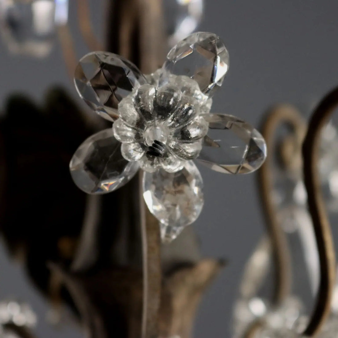 Antique Chandelier Metal Glass 8 Lights Italy XIX Century - Italy, XIX Century | Antiques | Lighting