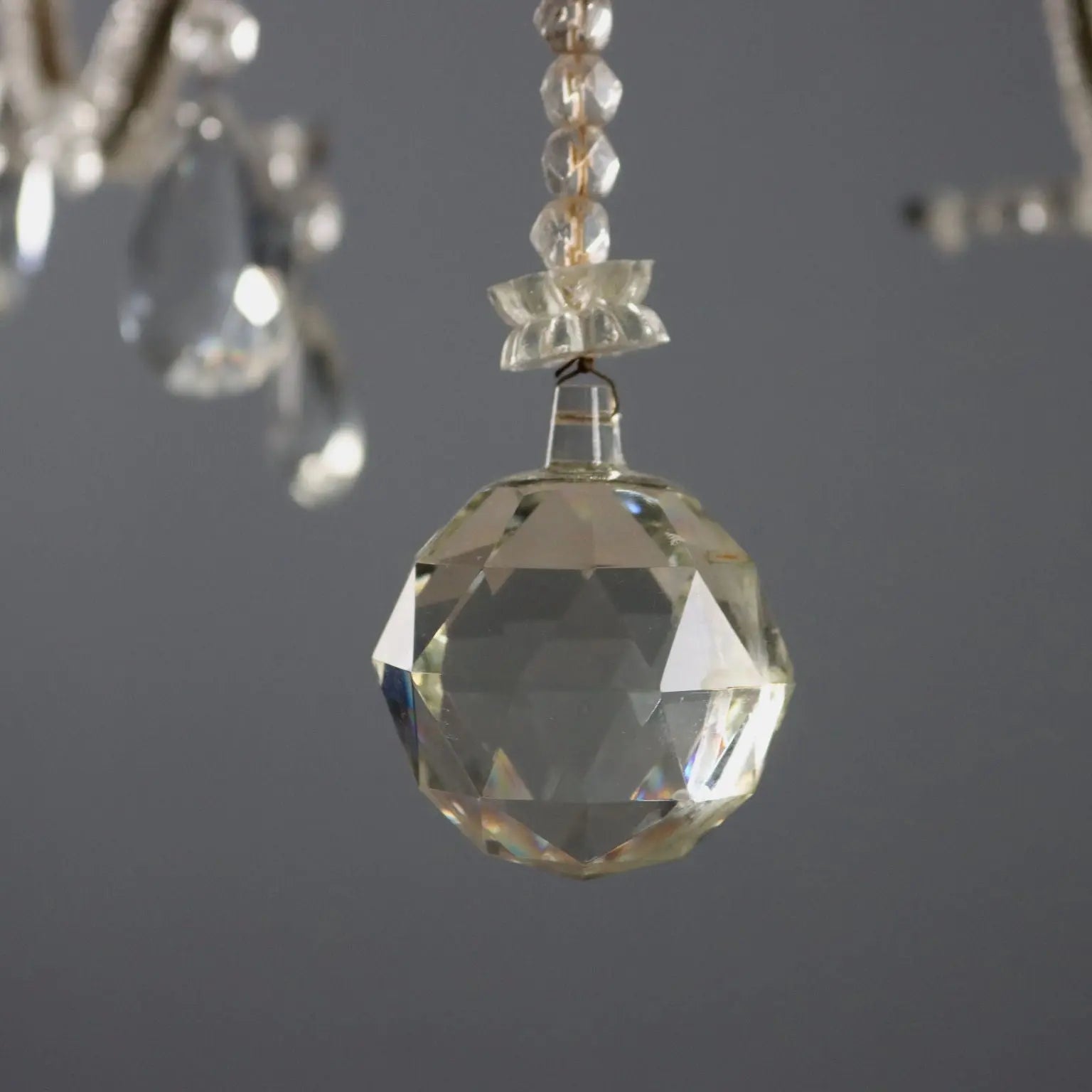Antique Chandelier Metal Glass 8 Lights Italy XIX Century - Italy, XIX Century | Antiques | Lighting