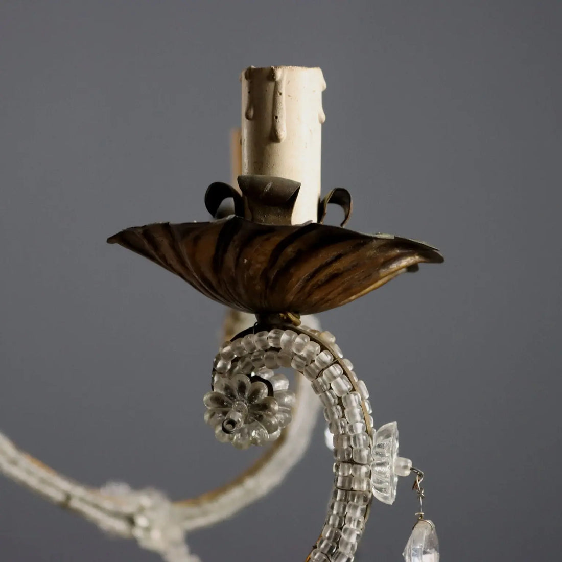 Antique Chandelier Metal Glass 8 Lights Italy XIX Century - Italy, XIX Century | Antiques | Lighting