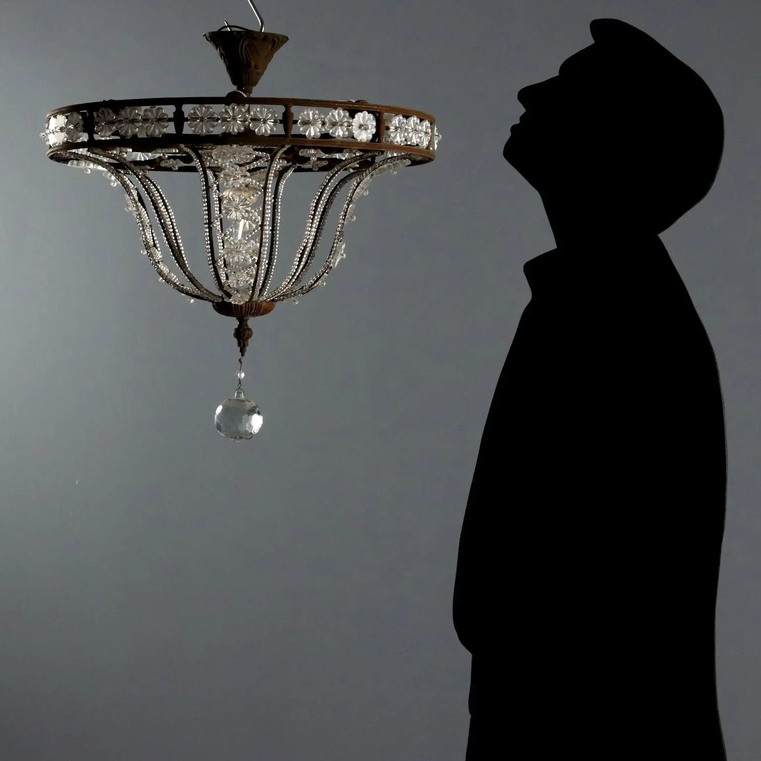 Antique Chandeliers Metal Glass 8 Lights Italy XX Century - Italy, Early XX Century | Antiques | Lighting