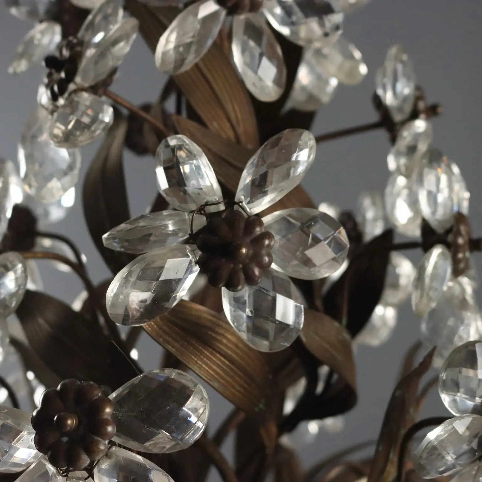 Antique Chandelier Iron Metal 12 Lights Italy XX Century - Italy, XX Century | Antiques | Lighting