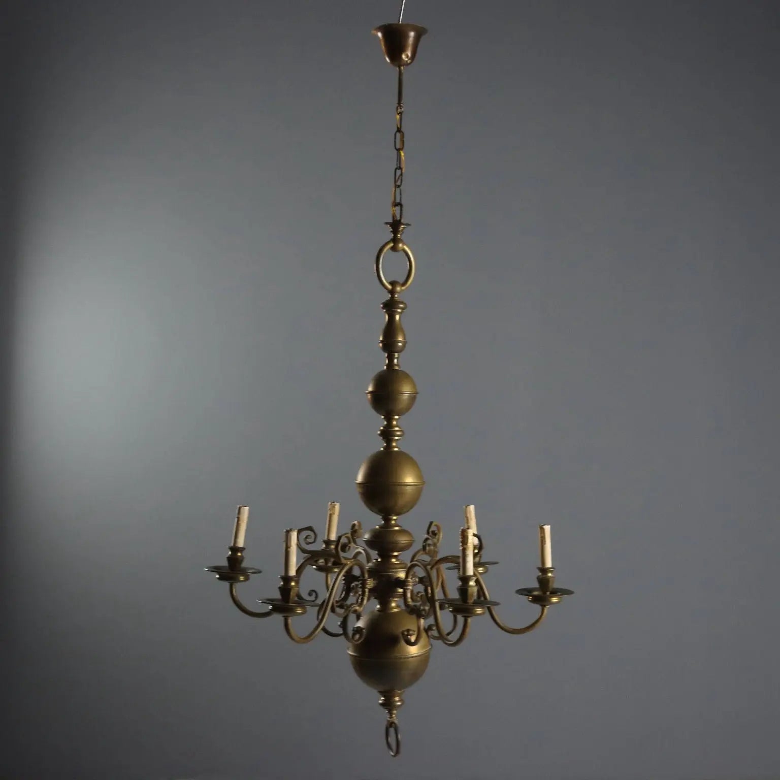 Antique Chandelier Bronze Decorations Netherlands XX Century - Netherlands, Early XX Century | Antiques | Lighting