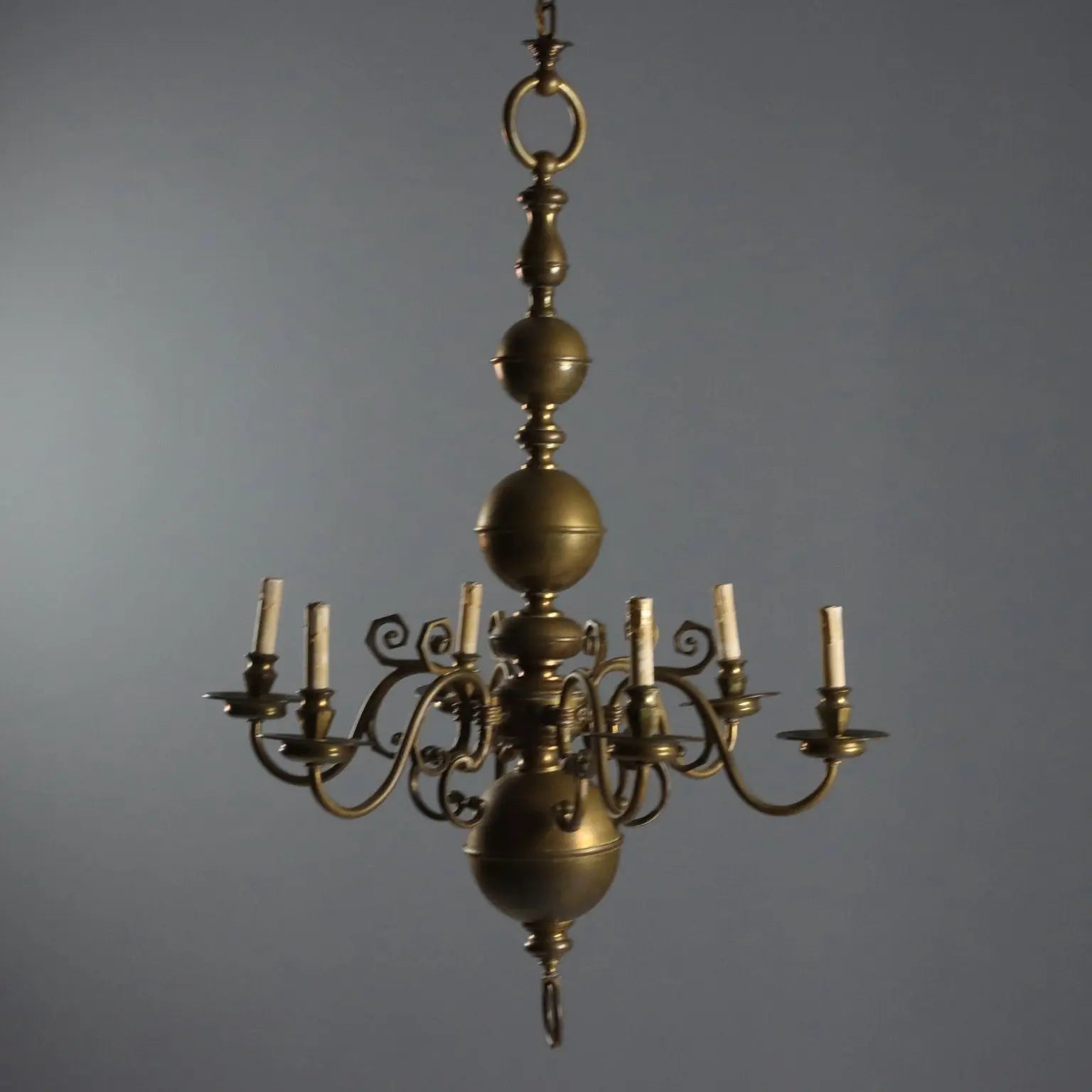 Antique Chandelier Bronze Decorations Netherlands XX Century - Netherlands, Early XX Century | Antiques | Lighting