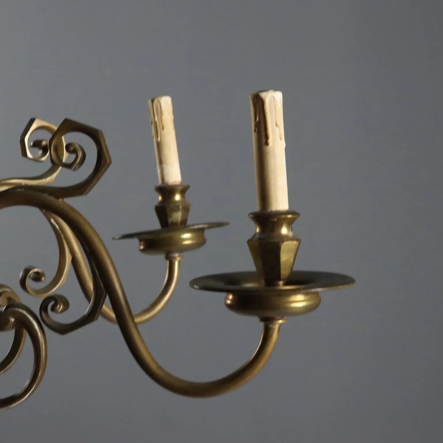 Antique Chandelier Bronze Decorations Netherlands XX Century - Netherlands, Early XX Century | Antiques | Lighting