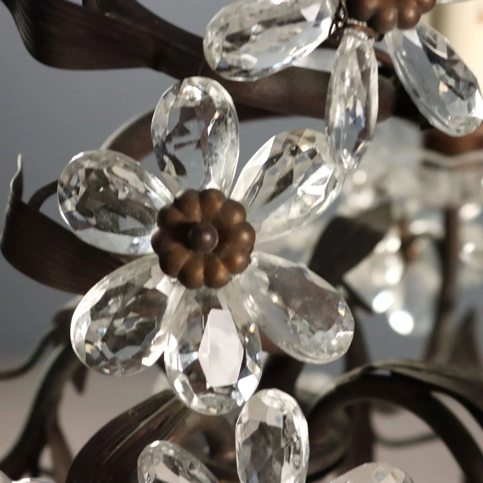 Antique Chandelier Metal Sheeth Metal Italy XX Century - Italy, XX Century | Antiques | Lighting