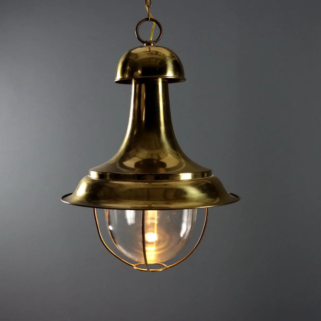 Antique Chandelier Brass Glass Italy XX Century - Italy, XX Century | Antiques | Lighting