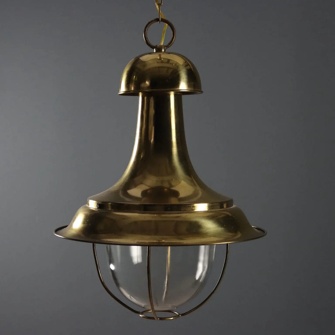 Antique Chandelier Brass Glass Italy XX Century - Italy, XX Century | Antiques | Lighting