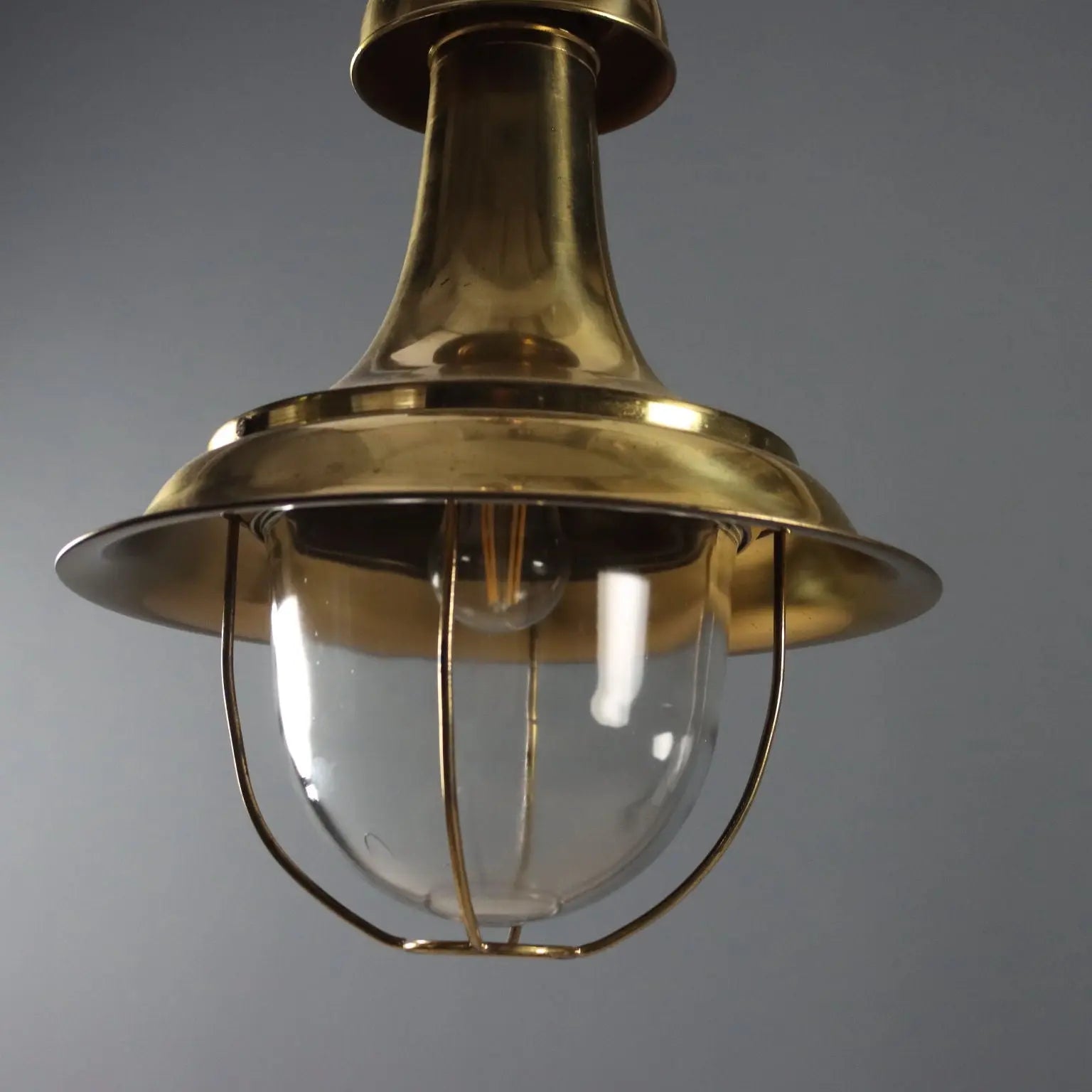 Antique Chandelier Brass Glass Italy XX Century - Italy, XX Century | Antiques | Lighting