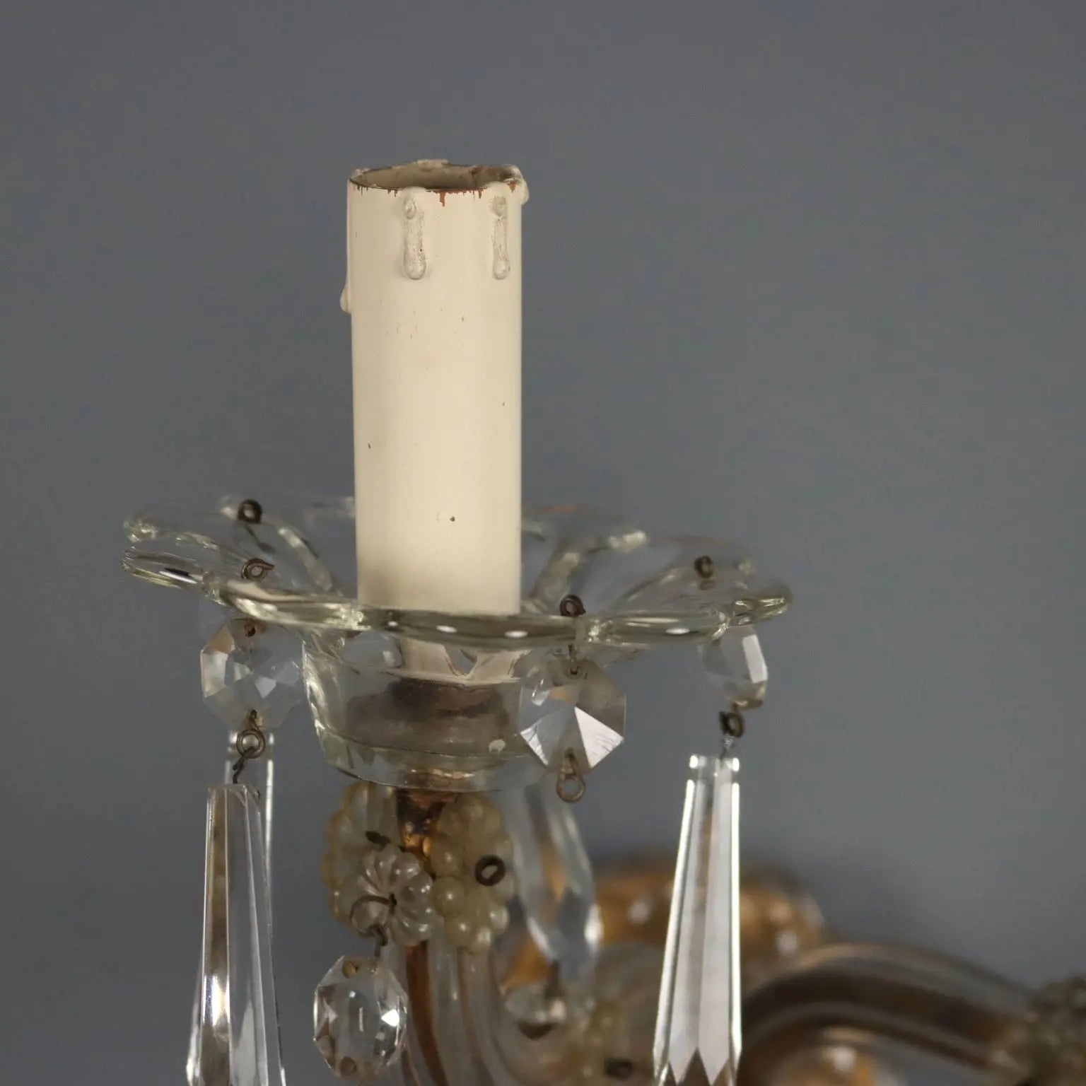 Antique Wall Lamps Maria Theresa Style Metal Glass Italy XX Century - Italy, Early XX Century | Antiques | Lighting