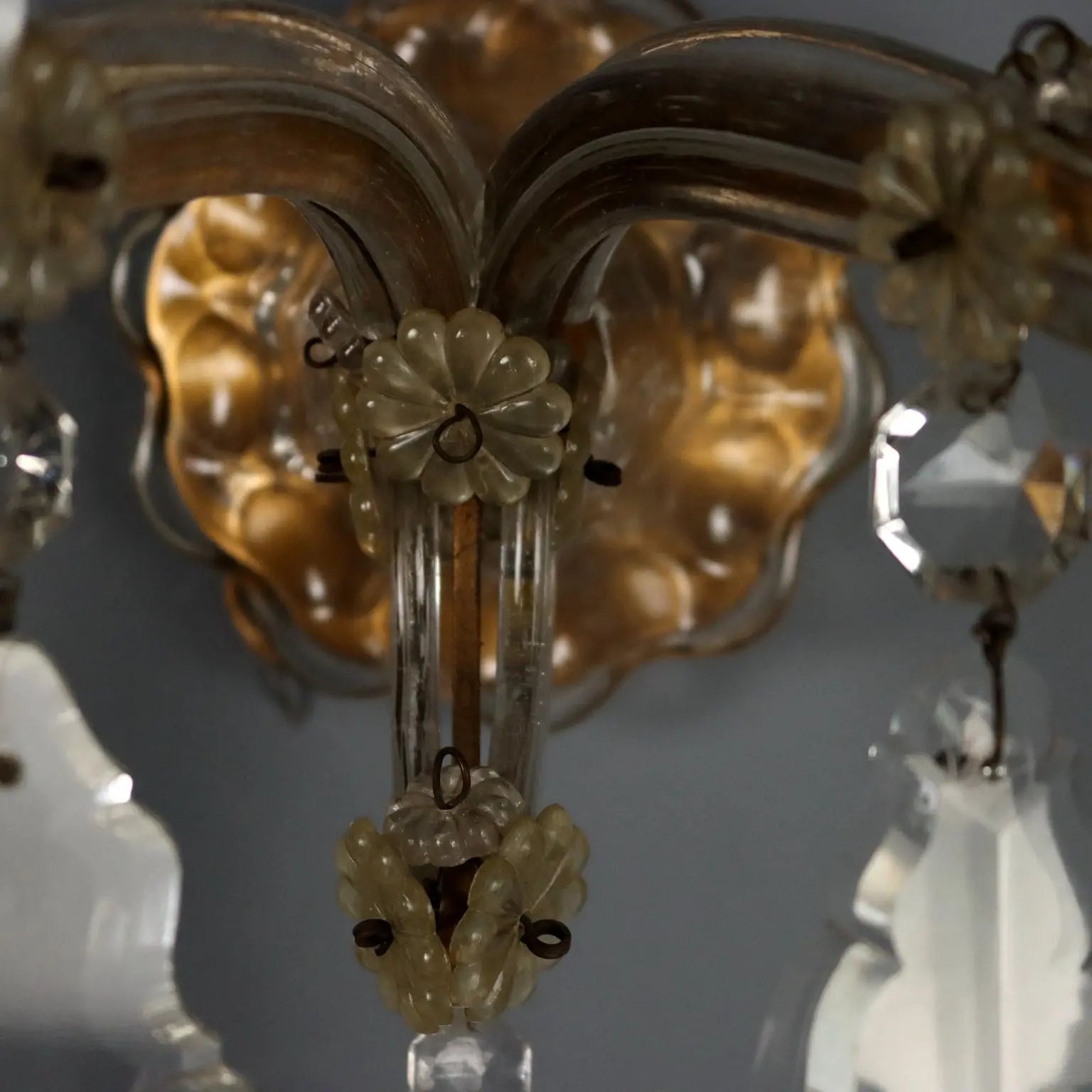 Antique Wall Lamps Maria Theresa Style Metal Glass Italy XX Century - Italy, Early XX Century | Antiques | Lighting