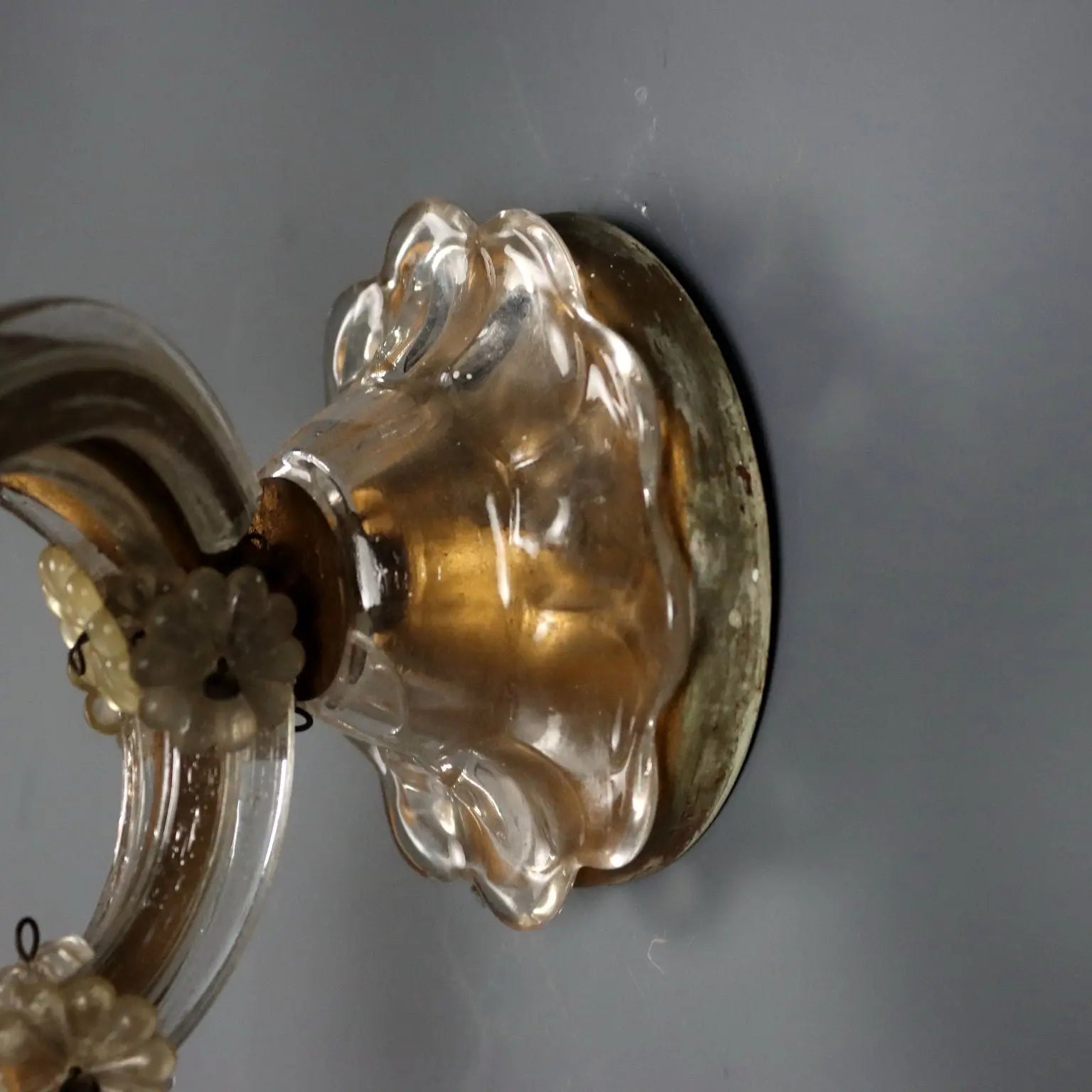 Antique Wall Lamps Maria Theresa Style Metal Glass Italy XX Century - Italy, Early XX Century | Antiques | Lighting