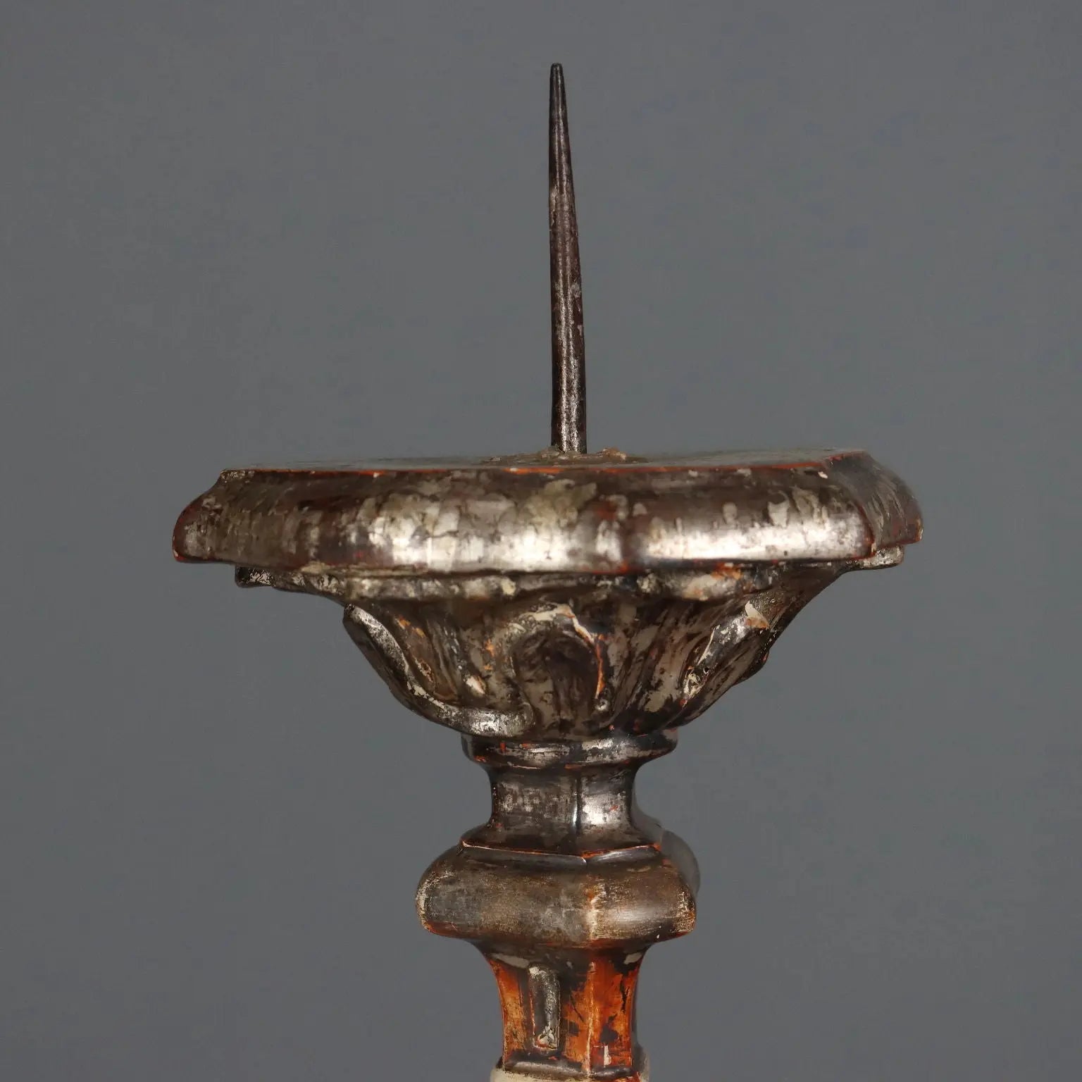 Antique Candelabra Carved Wood Italy XIX Century