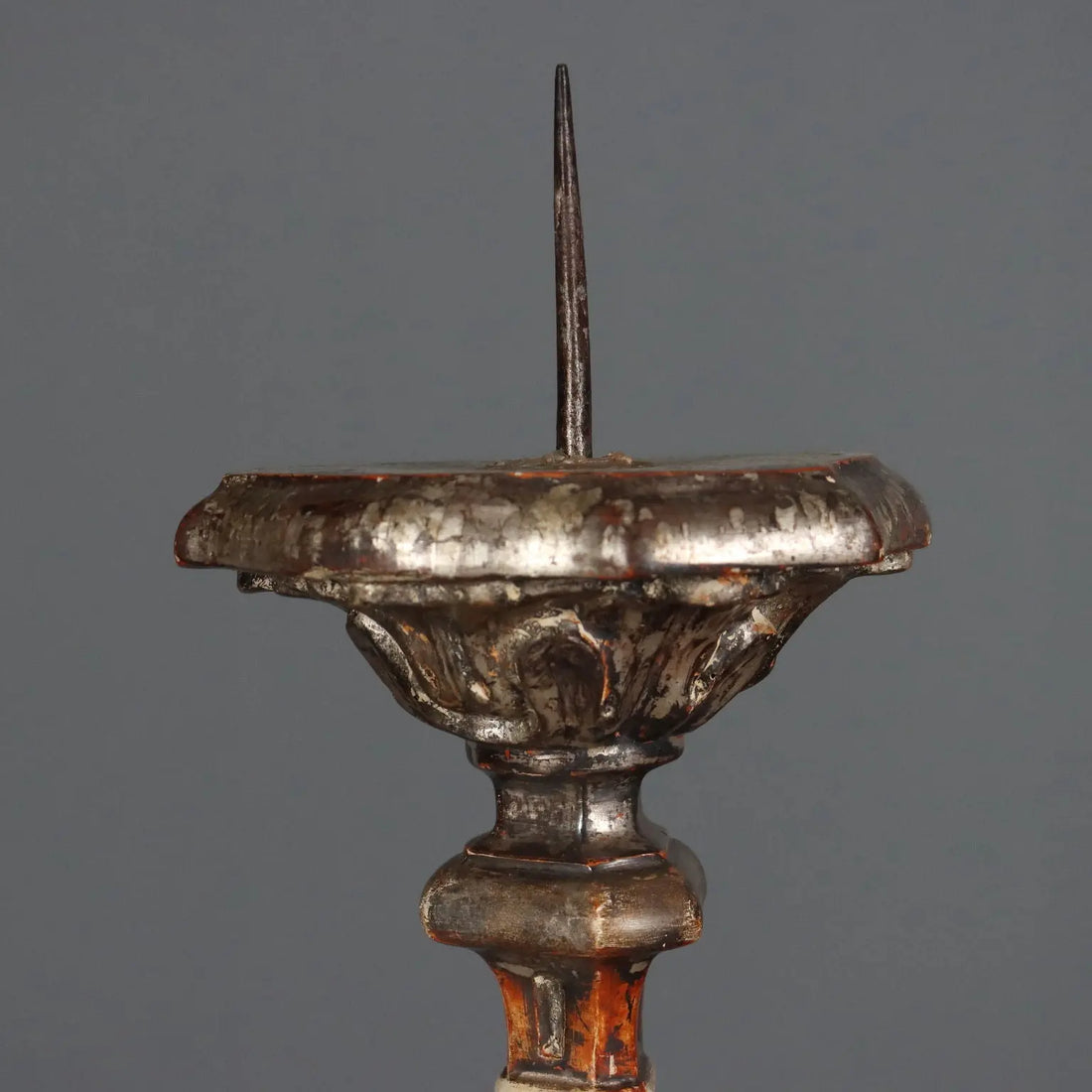 Antique Candelabra Carved Wood Italy XIX Century