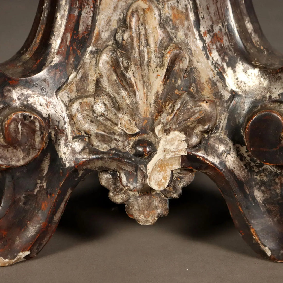 Antique Candelabra Carved Wood Italy XIX Century