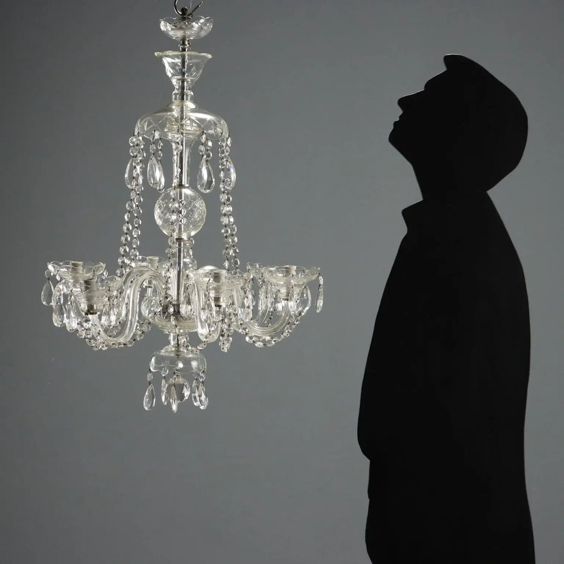 Antique Chandelier Glass 5 Lights Italy XX Century - Italy, Early XX Century | Antiques | Lighting