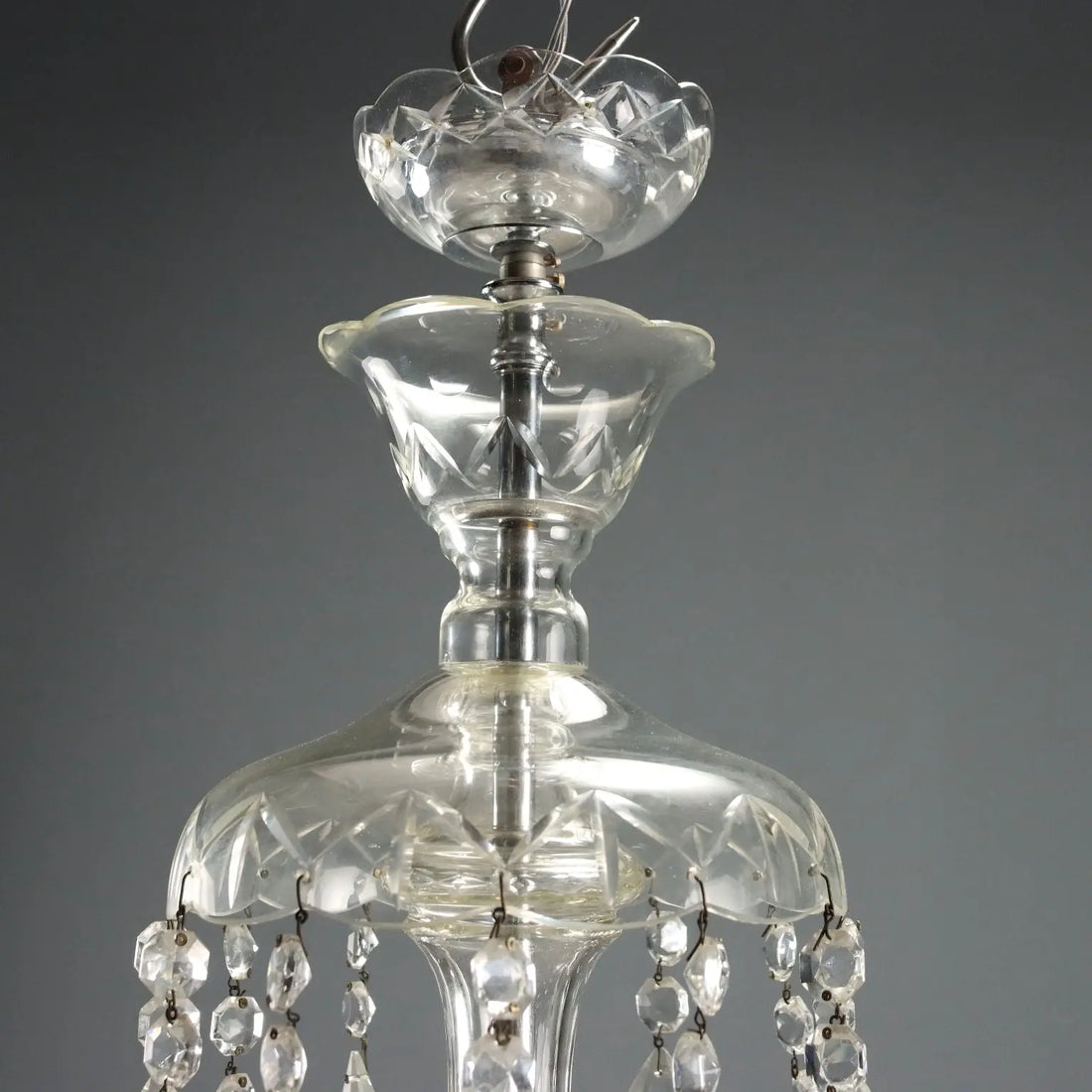 Antique Chandelier Glass 5 Lights Italy XX Century - Italy, Early XX Century | Antiques | Lighting