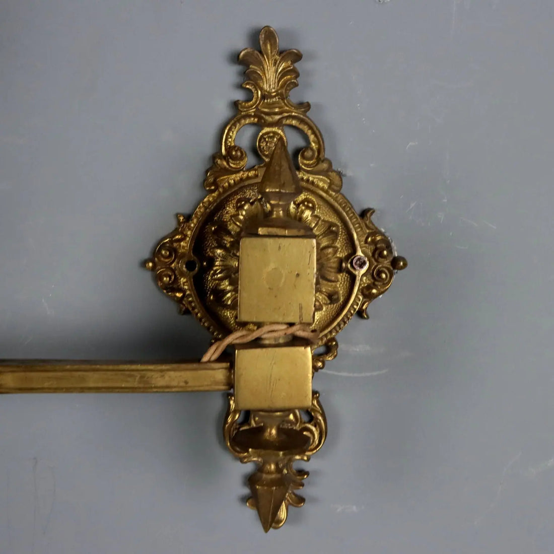 Antique Wall Lamps Brass Glass Decorations Italy XX Century