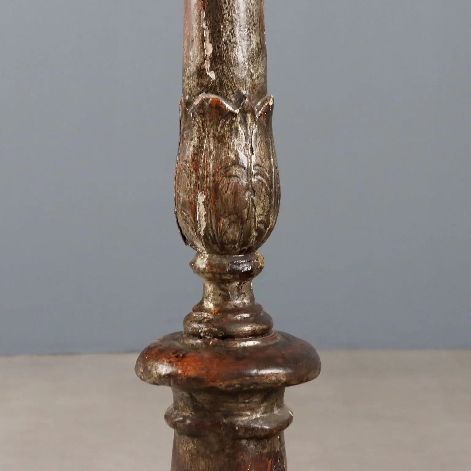 Antique Candelabra Carved Gilded Wood Italy XIX Century