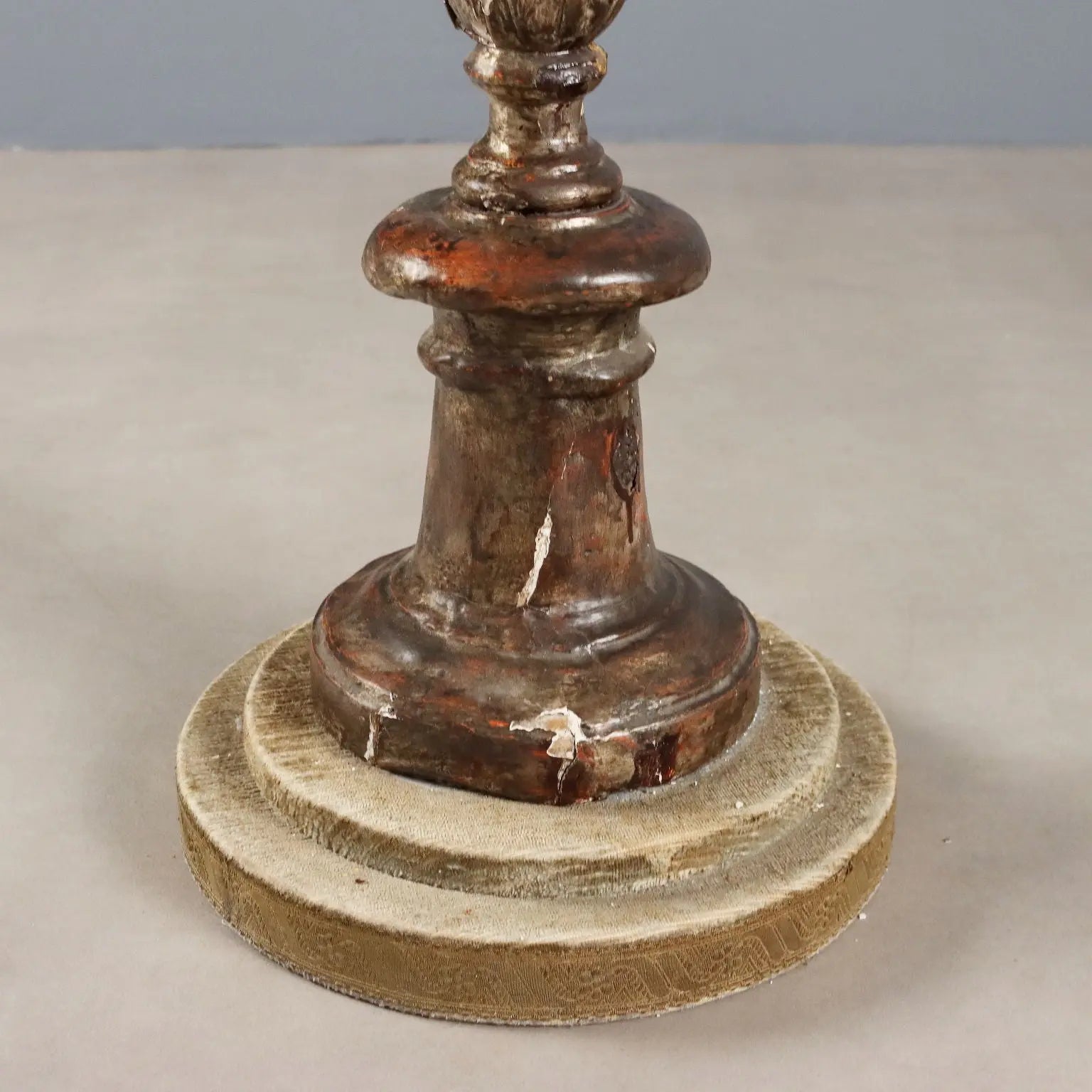 Antique Candelabra Carved Gilded Wood Italy XIX Century