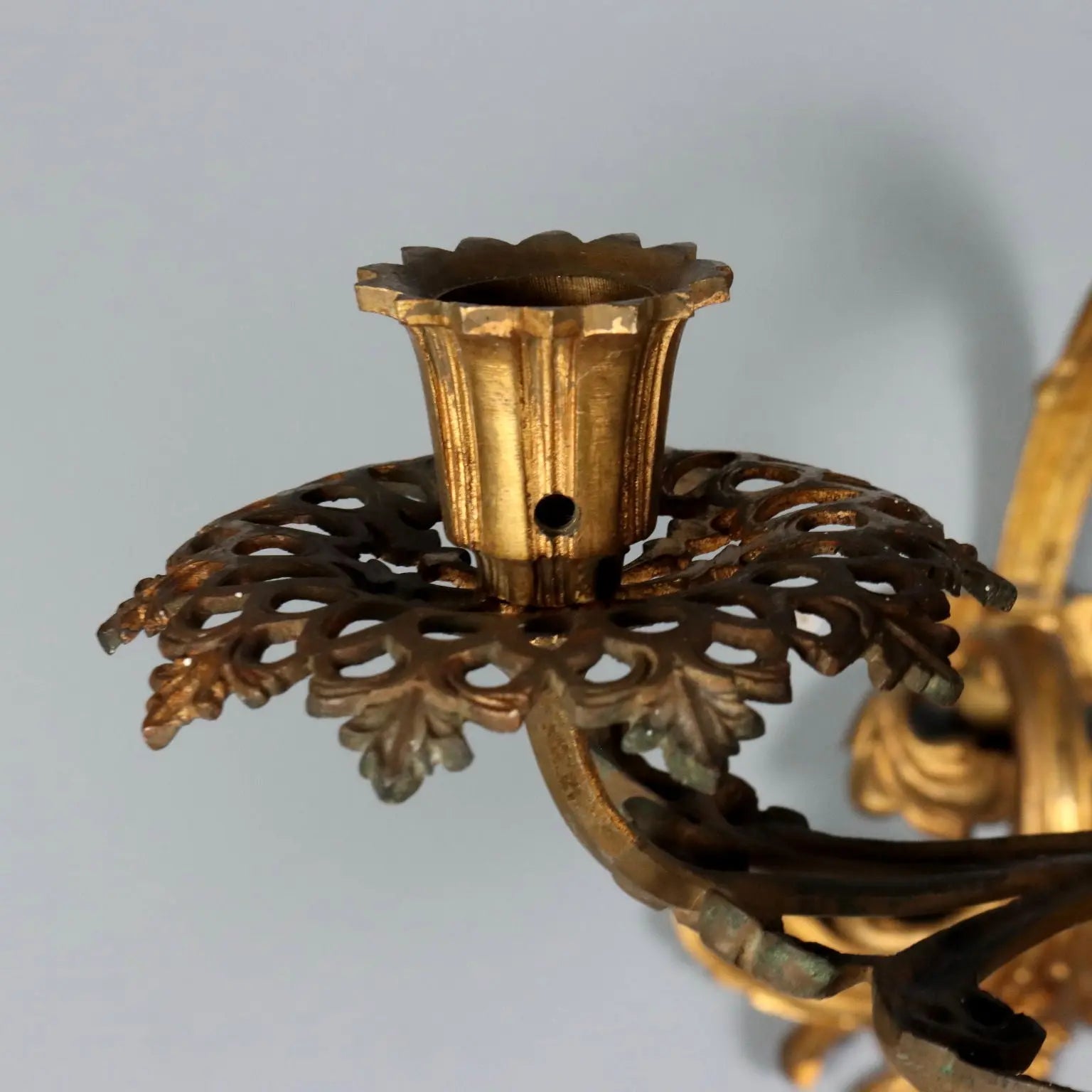 Antique Wall Lamps Baroque Style Gilded Bronze XX Century