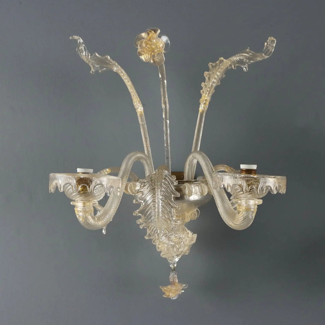 Antique Wall Lamps Murano Glass Italy XX Century