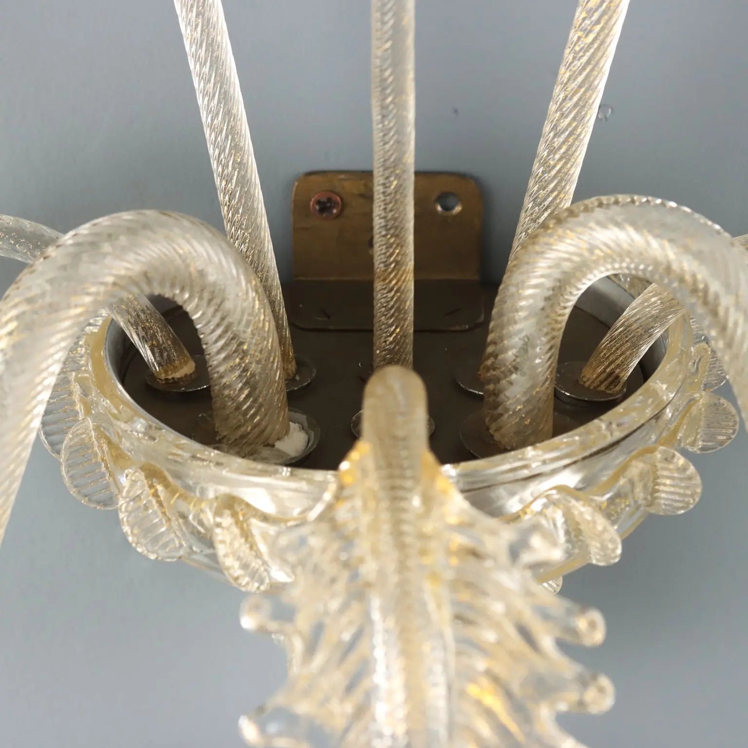 Antique Wall Lamps Murano Glass Italy XX Century