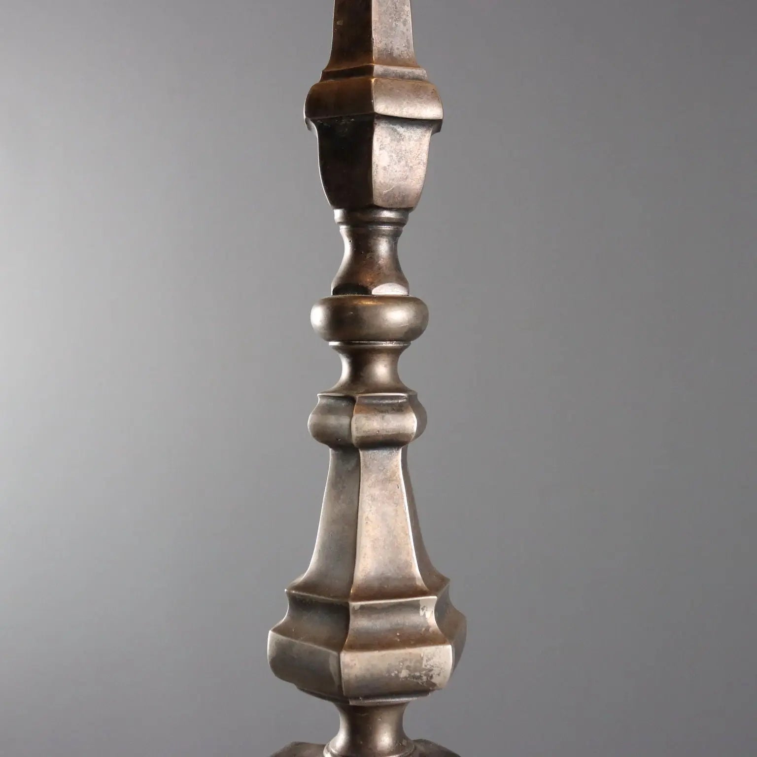 Antique Candelabra Metal Fabric Baroque Style XX Century