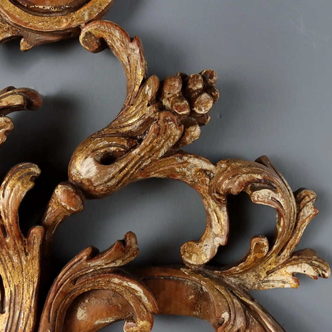 Antique Wall Lamps Lacquered Gilded Wood Italy XX Century