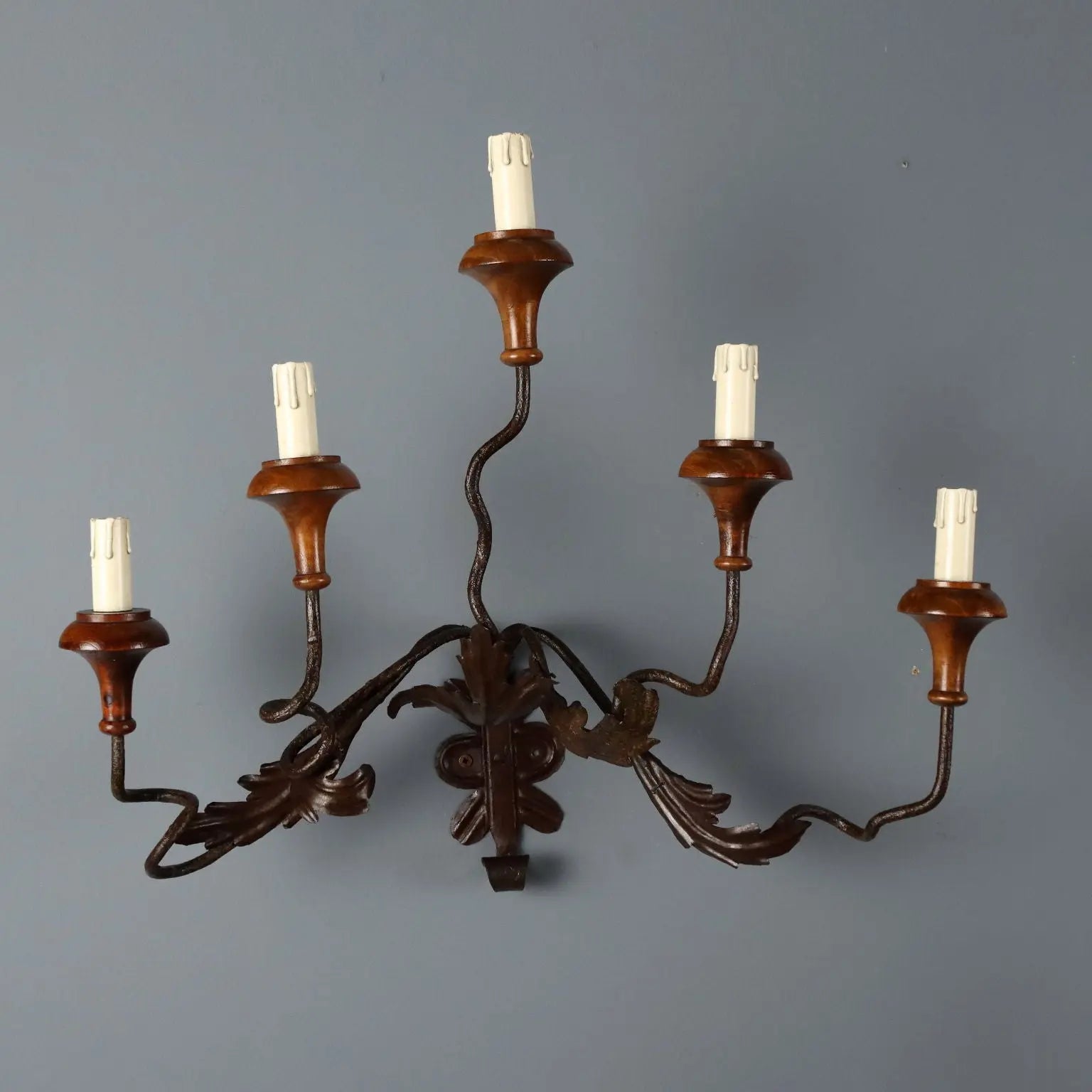 Antique Wall Lamps Iron Metal Italy XIX Century