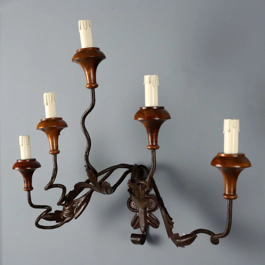 Antique Wall Lamps Iron Metal Italy XIX Century