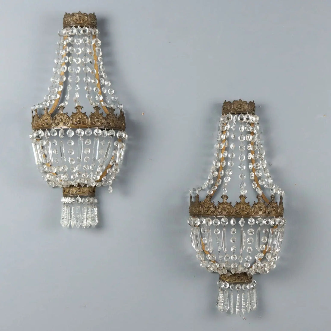 Antique Wall Lamps Metal Italy XIX Century