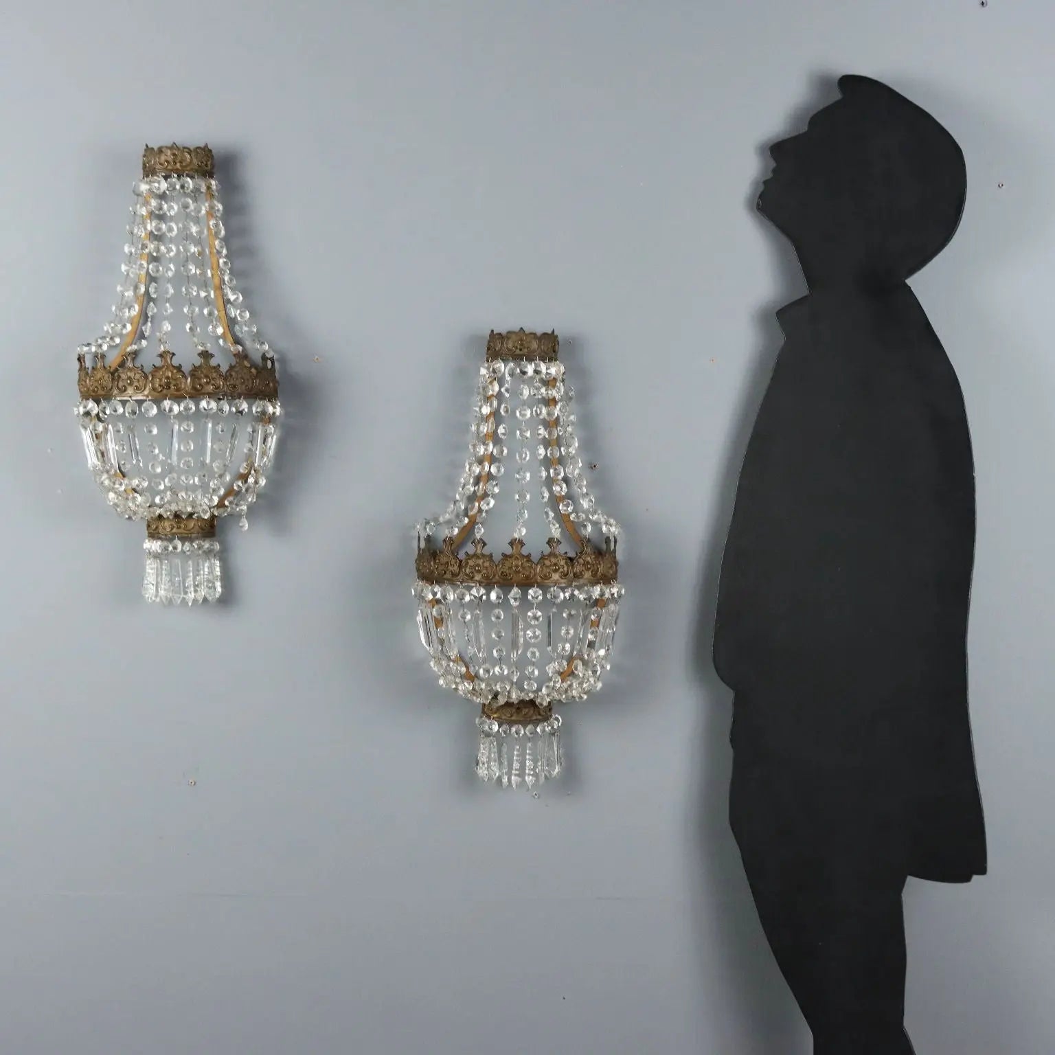 Antique Wall Lamps Metal Italy XIX Century