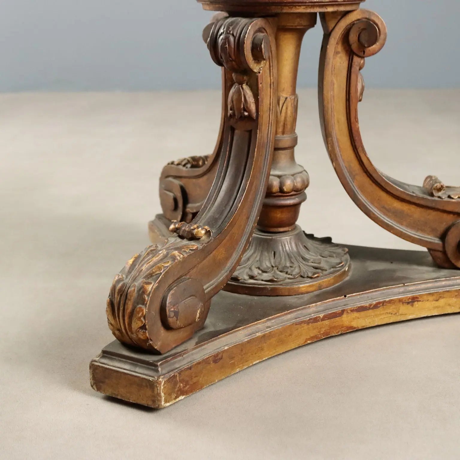 Antique Candelabra Neoclassical Wood Iron Italy XIX Century