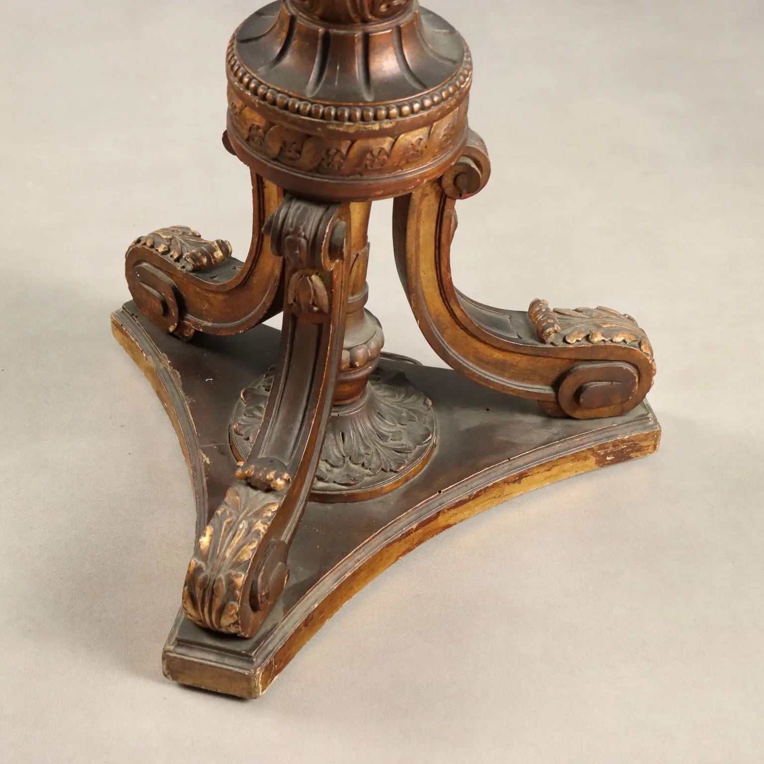 Antique Candelabra Neoclassical Wood Iron Italy XIX Century