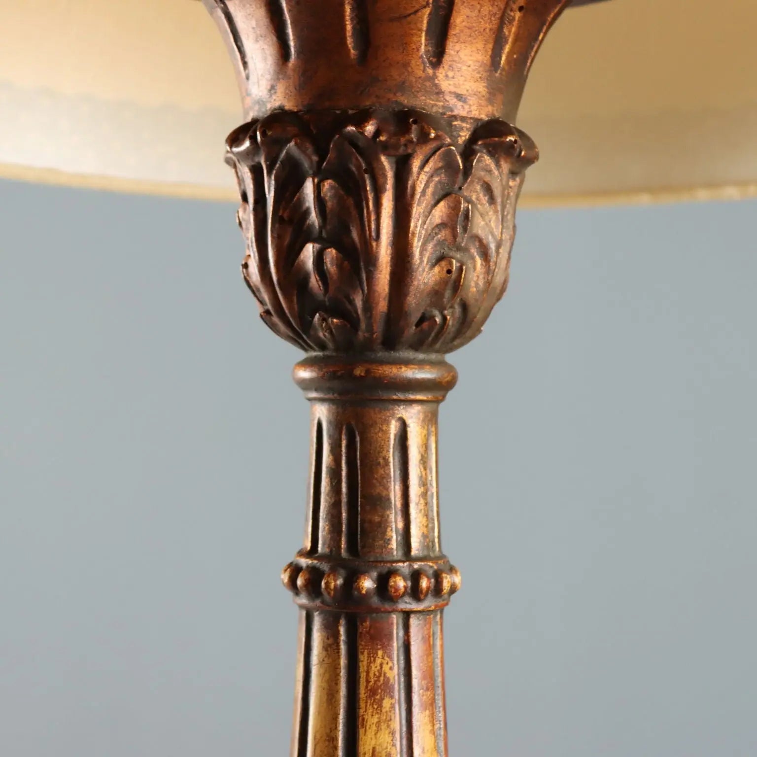 Antique Candelabra Carved Wood Italy XX Century