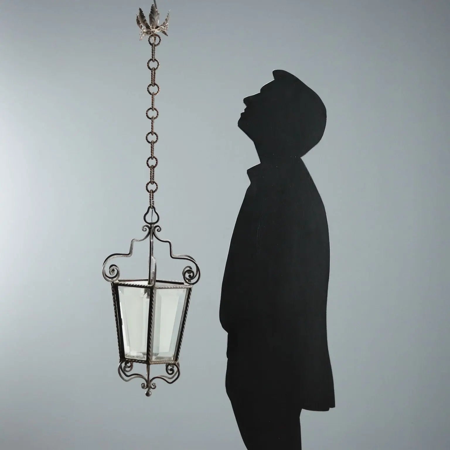 Antique Lanterns Iron Glass Italy Early XX Century