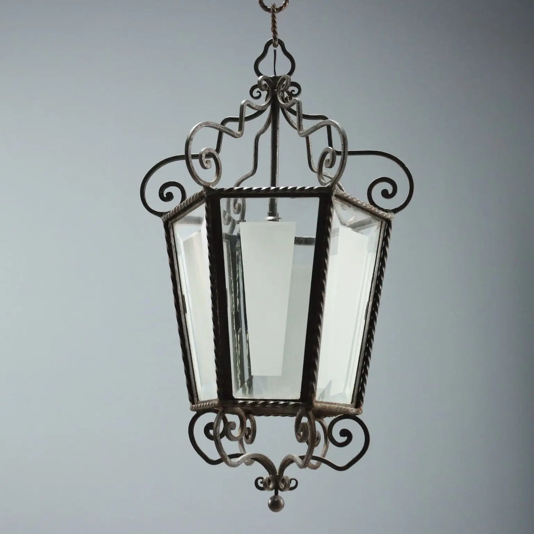 Antique Lanterns Iron Glass Italy Early XX Century