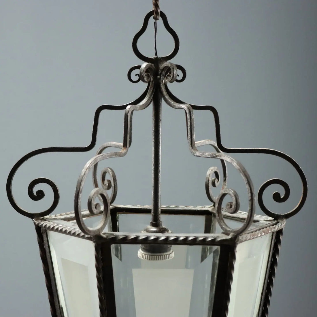 Antique Lanterns Iron Glass Italy Early XX Century