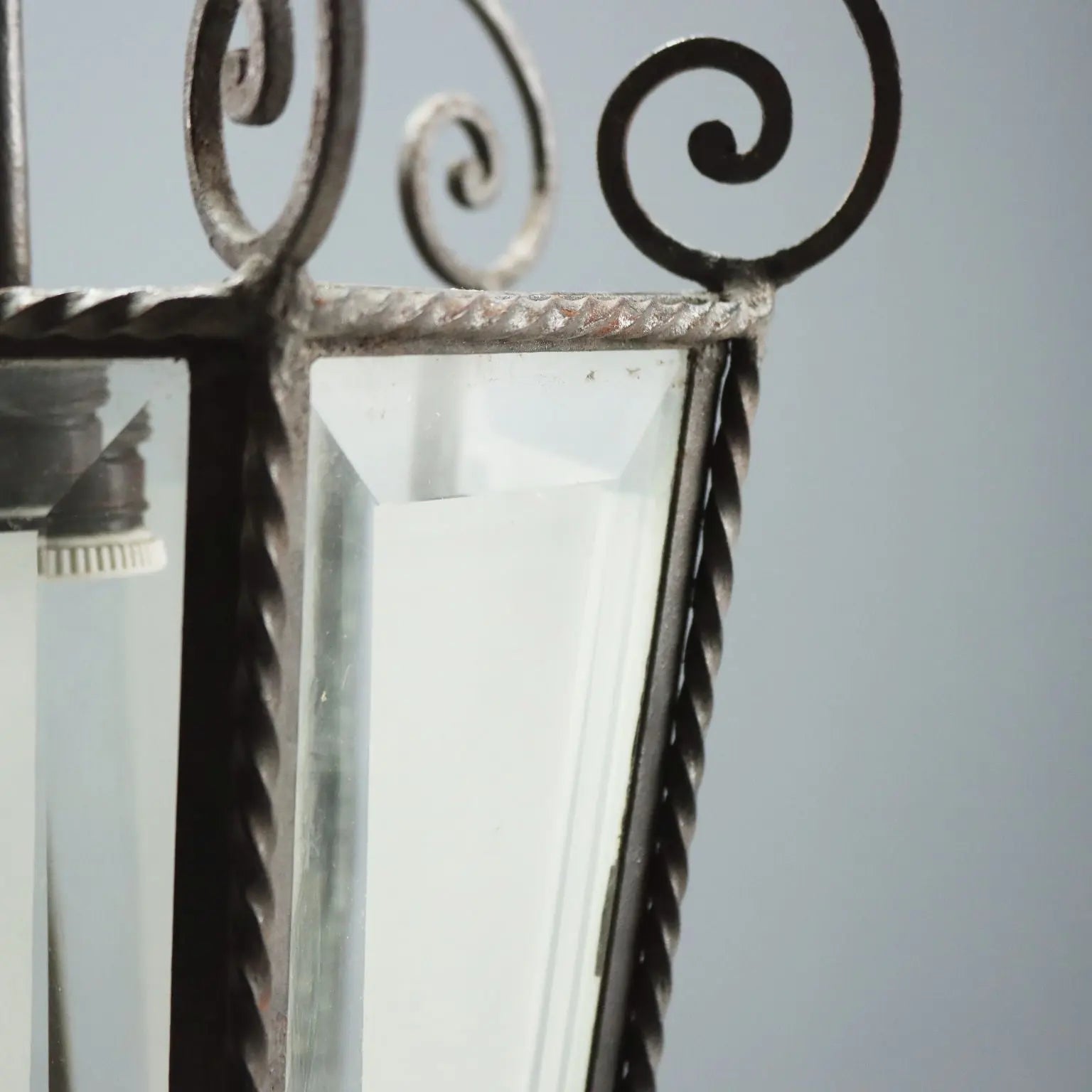 Antique Lanterns Iron Glass Italy Early XX Century