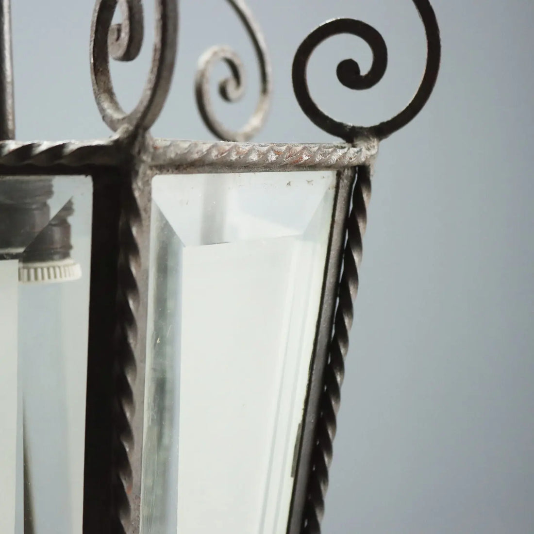 Antique Lanterns Iron Glass Italy Early XX Century