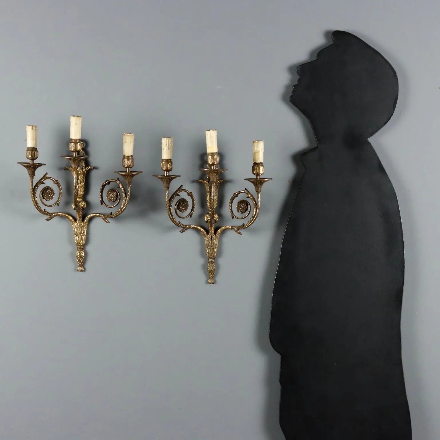 Antique Wall Lamps Neoclassical Style Gilded Bronze XX Century