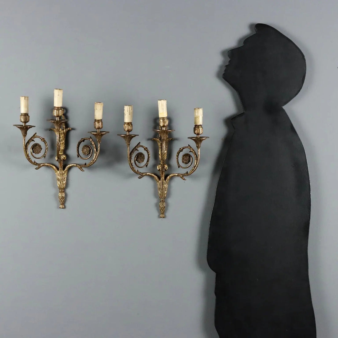 Antique Wall Lamps Neoclassical Style Gilded Bronze XX Century