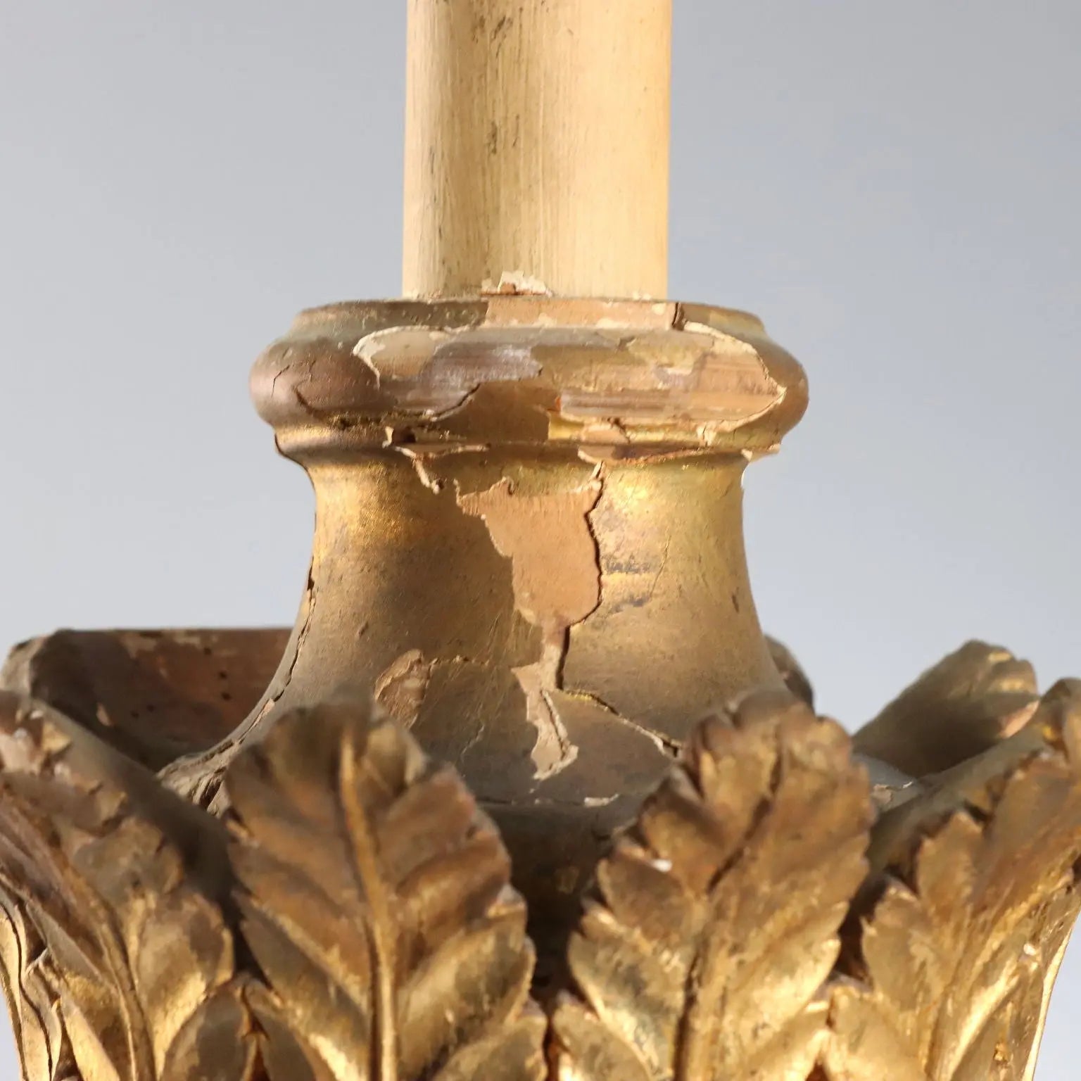 Antique Neoclassical Vases Gilded Wood Italy XVIII Century