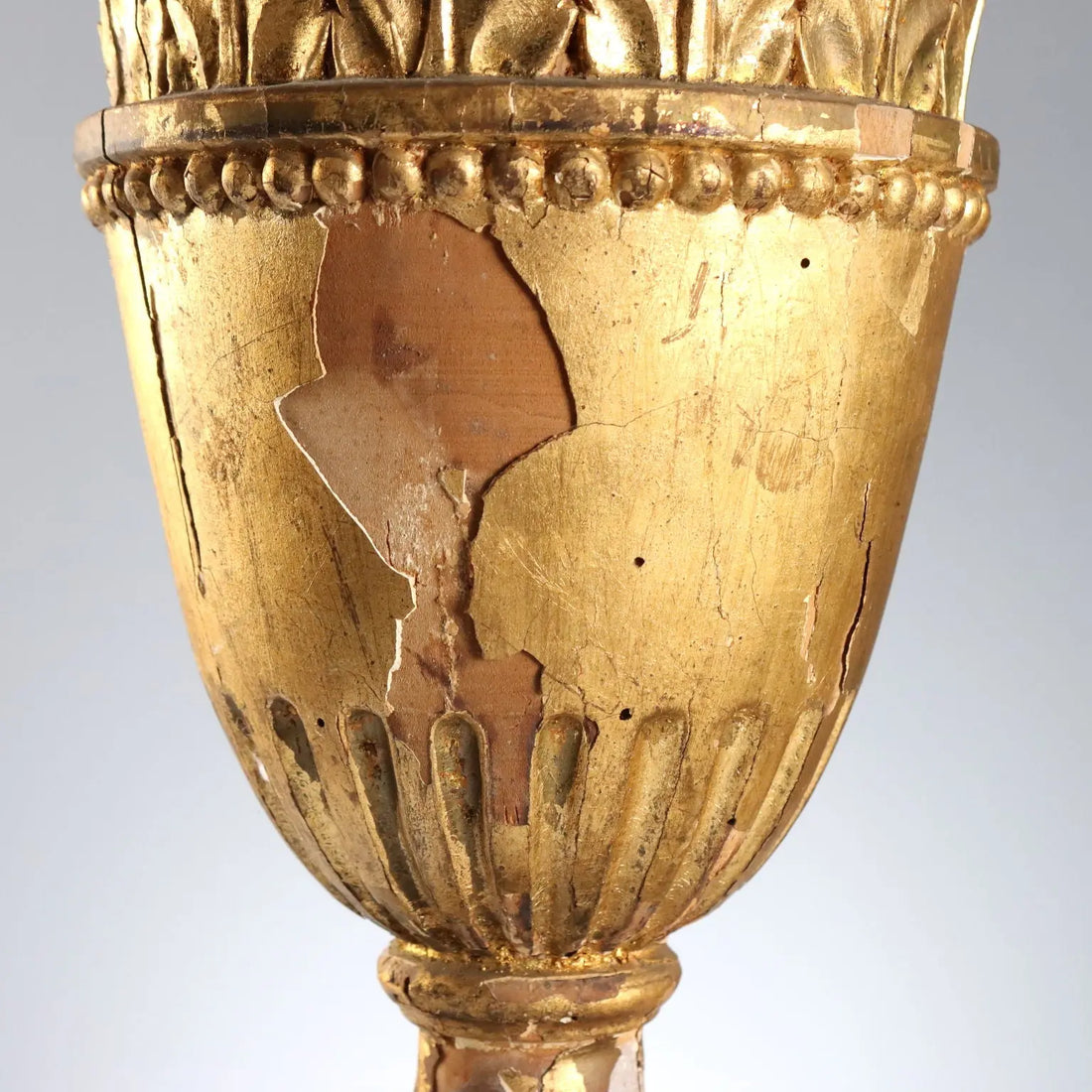 Antique Neoclassical Vases Gilded Wood Italy XVIII Century