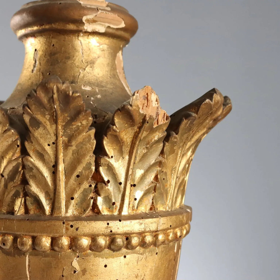 Antique Neoclassical Vases Gilded Wood Italy XVIII Century
