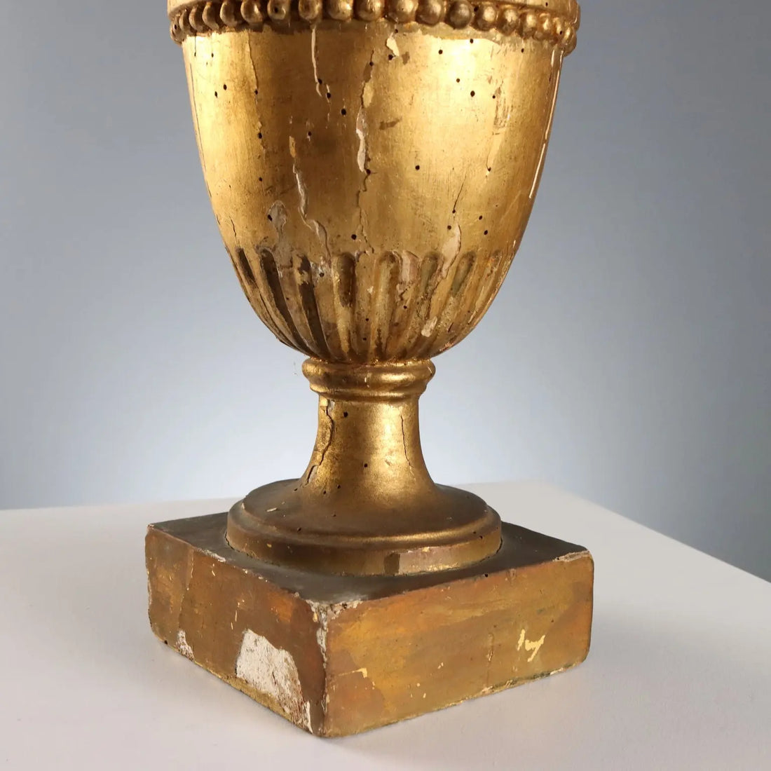 Antique Neoclassical Vases Gilded Wood Italy XVIII Century